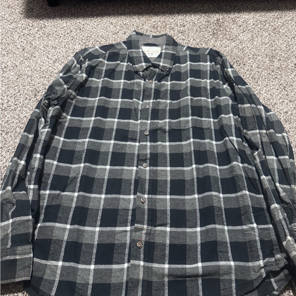 Weatherproof Black and Gray Checkered Shirt